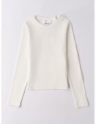 IDO Bluza din amestec de bumbac cu aspect striat - Crem