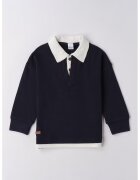 IDO Bluza polo de bumbac - Albastru ultramarin