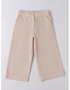IDO Pantaloni cu croiala ampla - din reiat - Bej deschis