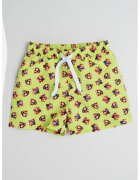 IDO Pantaloni scurti cu imprimeu si snur de ajustare in talie - Rosu/Verde lime
