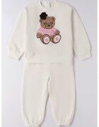 IDO Set de bluza si pantaloni de trening - Maro/Crem