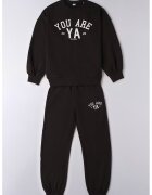 IDO Set de hanorac si pantaloni de trening - 2 piese - Negru