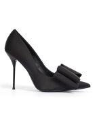Il Passo Pantofi cu toc stiletto si aplicatie cu funda Rayna - Negru