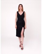 Ilona Andreoiu Rochie bodycon din tuid Anemona - Alb/Negru