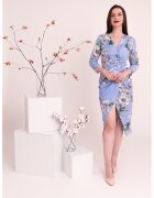 Ilona Andreoiu Rochie cu aspect petrecut Celeste - Albastru pastel