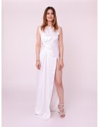 Ilona Andreoiu Rochie cu slit lateral Forever Mine - Alb