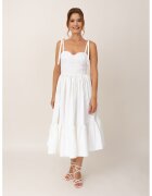 Ilona Andreoiu Rochie midi evazata - Alb