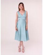 Ilona Andreoiu Rochie midi Morning Petals - Turcoaz