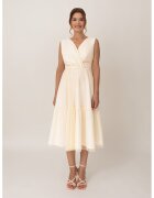 Ilona Andreoiu Rochie midi petrecuta - Crem