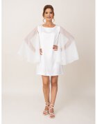 Ilona Andreoiu Rochie scurta cu aspect transparent - Alb