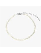 INDIRA Bratara de picior din argint Finesse - Perle Naturale - 21-26 cm