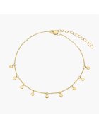 INDIRA Bratara de picior din argint Golden Allegra - 22-27 cm
