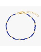 INDIRA Bratara din argint Golden SummerScape - Lapis Lazuli - 16-19 cm