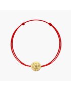 INDIRA Bratara snur din aur Birthflower - August Poppy