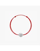 INDIRA Bratara snur pentru copii din aur alb Birthflower - August Poppy