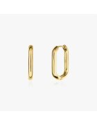 INDIRA Cercei din argint Golden Square Hoops