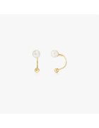 INDIRA Cercei din aur Pearl Ear Jacket - Perle naturale
