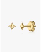 INDIRA Cercei placati cu aur de 14K Golden Cosmic Star 2 Microns - Auriu