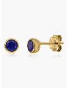 INDIRA Cercei placati cu aur de 14K si decorati cu lapis lazuli - Auriu/Albastru