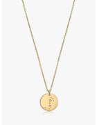 INDIRA Colier de argint placat cu aur de 14K decorat cu safire albe - G