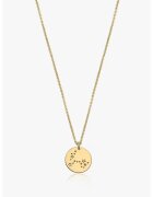 INDIRA Colier de argint placat cu aur de 14K decorat cu safire albe - G