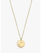 INDIRA Colier de argint placat cu aur de 14K decorat cu safire G