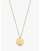 INDIRA Colier de argint placat cu aur de 14K decorat cu safire G