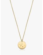 INDIRA Colier de argint placat cu aur de 14K decorat cu safire G