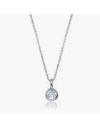 INDIRA Colier din argint Birthstone December - Topaz Albastru