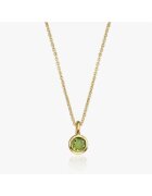 INDIRA Colier din argint Birthstone Golden August - Peridot - 40-50 cm