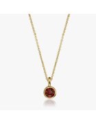 INDIRA Colier din argint Birthstone Golden January - Granat