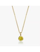 INDIRA Colier din argint Birthstone Golden November - Citrin - 40-50 cm