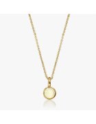 INDIRA Colier din argint Birthstone Golden October - Opal - 40-50 cm