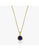 INDIRA Colier din argint Birthstone Golden September - Safir