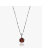 INDIRA Colier din argint Birthstone January - Granat