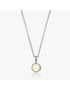 INDIRA Colier din argint Birthstone October - Opal - 40-50 cm
