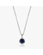 INDIRA Colier din argint Birthstone September - Safir - 40-50 cm