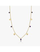 INDIRA Colier din argint Golden Noora - Lapis Lazuli - 36-40 cm