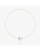 INDIRA Colier din argint Locked - Perle Naturale - 38 cm