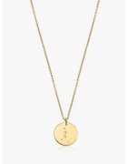INDIRA Colier placat cu aur de 14K cu safire albe