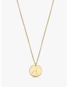 INDIRA Colier placat cu aur de 14K decorat cu safire