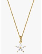 INDIRA Colier placat cu aur de 14K si decorat cu cristale zirconia - Auriu