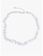 INDIRA Colier placat cu aur de 14K si perle naturale - Alb/Auriu