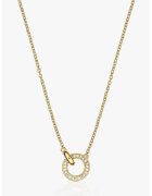 INDIRA Colier placat cu aur de 14K si zirconia Golden Linked 2 Microns - Auriu