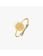INDIRA Inel din argint Birthflower Golden - July Lotus