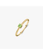 INDIRA Inel din argint Birthstone Golden August - Peridot