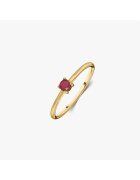 INDIRA Inel din argint Birthstone Golden July - Rubin