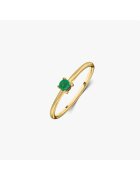 INDIRA Inel din argint Birthstone Golden May - Onix Verde