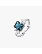 INDIRA Inel din argint Faerie - Topaz Blue London
