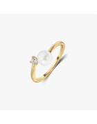 INDIRA Inel din argint Golden Mary - Perle Naturale